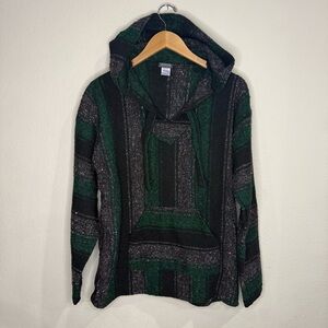 Earthbound Trading Co Baja Pullover Hoodie Green Molina Men’s Size 38-40 Medium